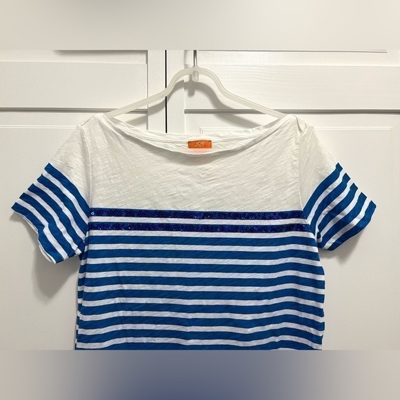 Joe Fresh Stripe Long T-Shirt (M) - Picture 3 of 5